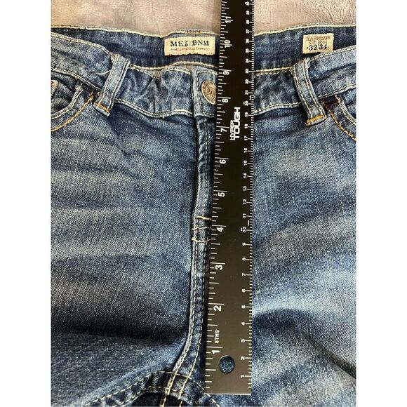 MEK Denim Jeans Womens Size 32 Dark Wash Blue Harrison Slim Leg Bootcut Stretch - Picture 9 of 11